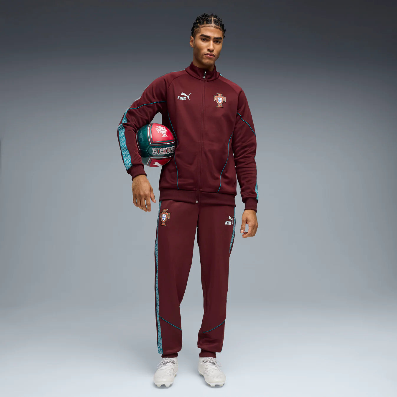Veste d'hymne homme Puma FIFA Portugal couleur bordeaux 2026 King