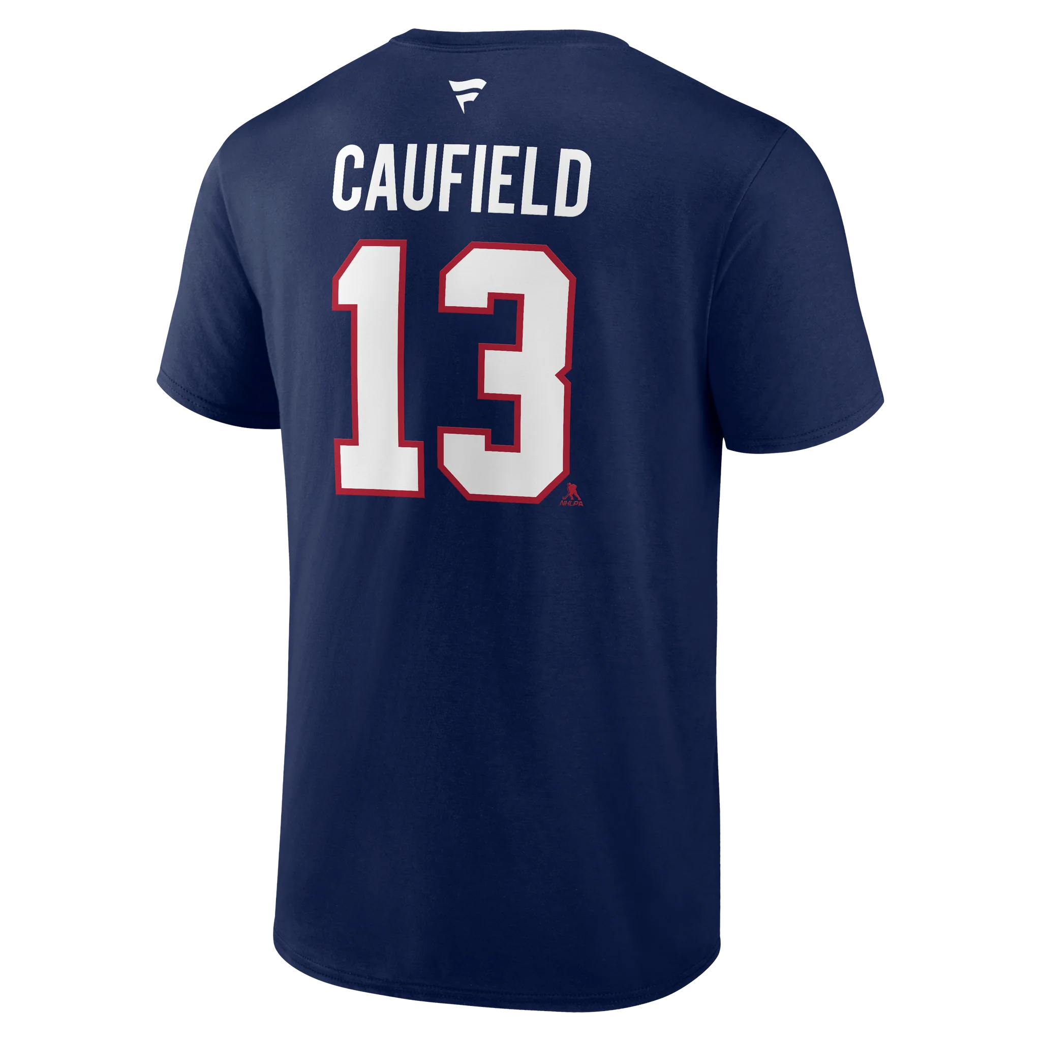 T-shirt authentique pour homme de marque Cole Caufield Canadiens de Montréal NHL Fanatics Navy 13