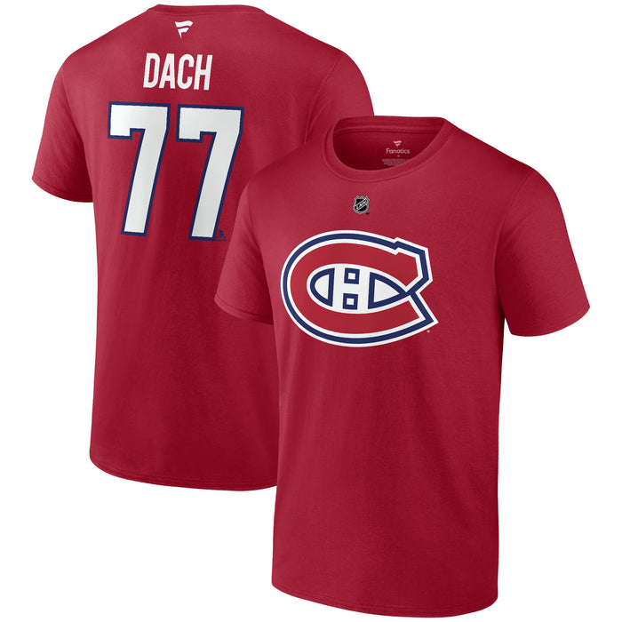 Kirby Dach Montreal Canadiens NHL Fanatics Branded Men's Red Authentic T Shirt