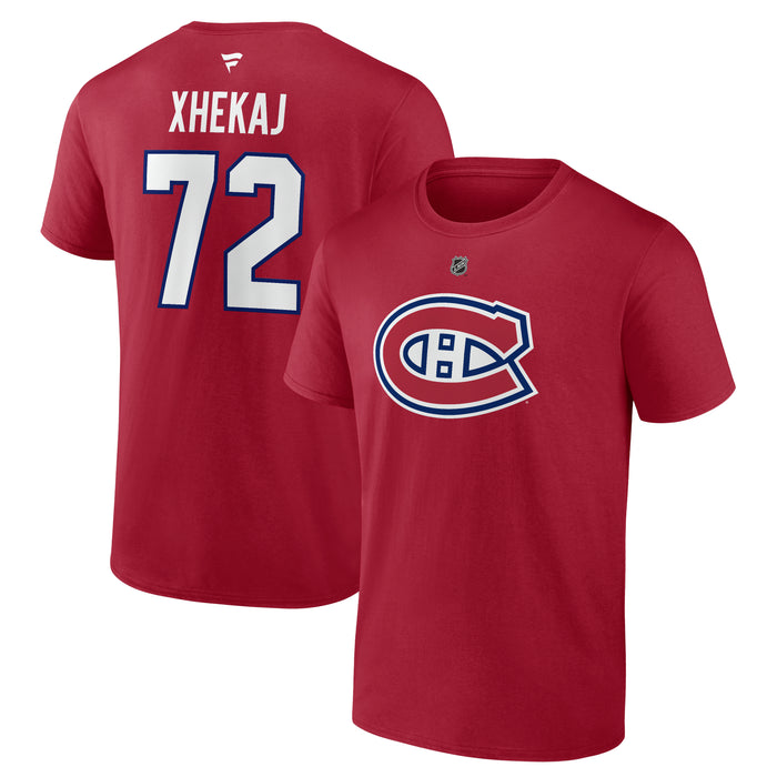 Arber Xhekaj Montreal Canadiens NHL Fanatics Branded Men's Red Authentic T Shirt