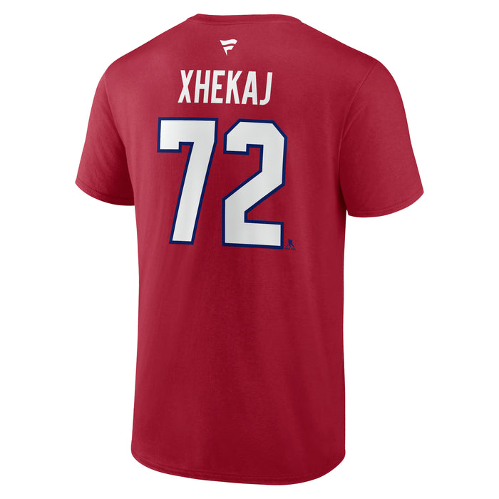 Arber Xhekaj Montreal Canadiens NHL Fanatics Branded Men's Red Authentic T Shirt