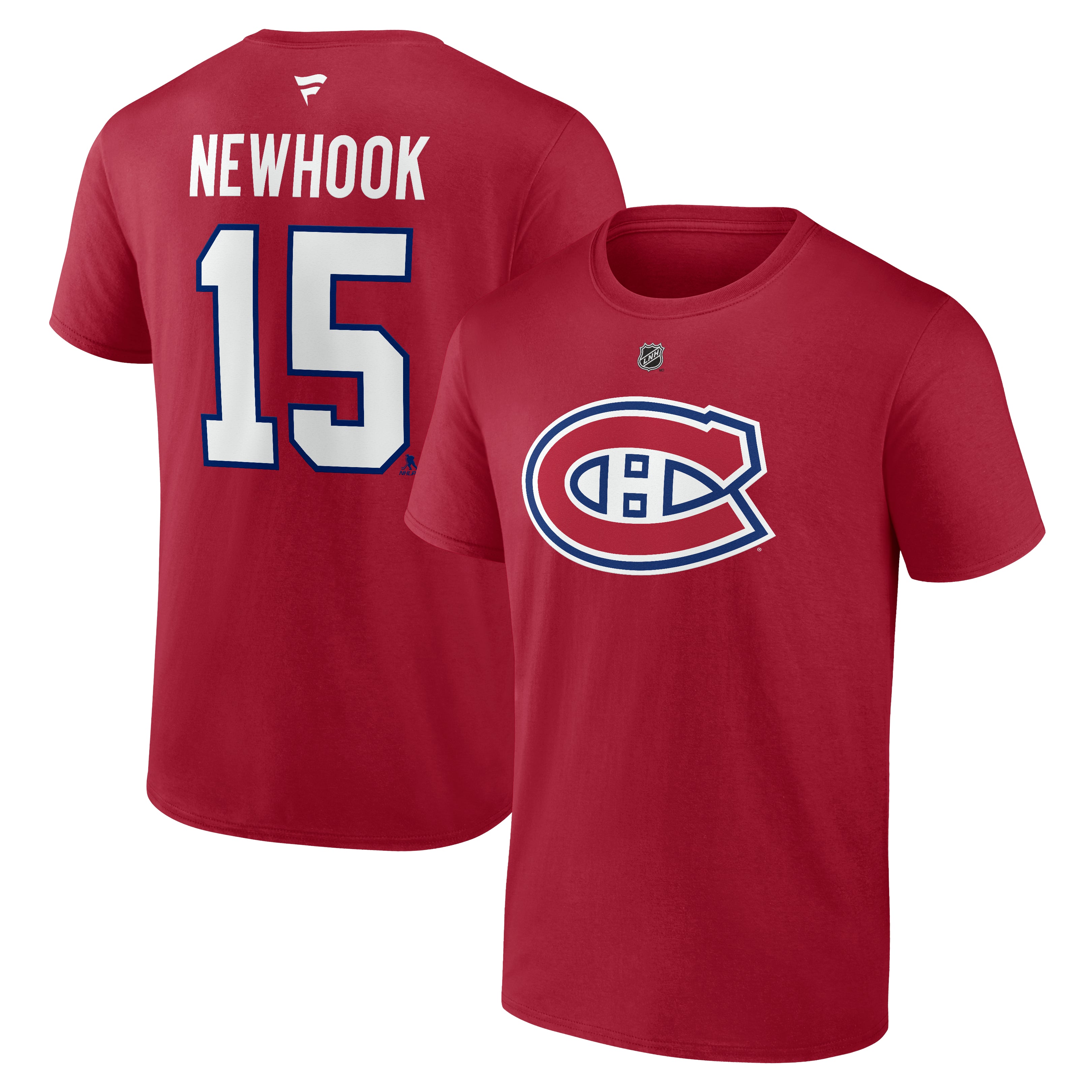 Alex Newhook Canadiens de Montréal NHL Fanatics Branded T-shirt authentique rouge pour homme