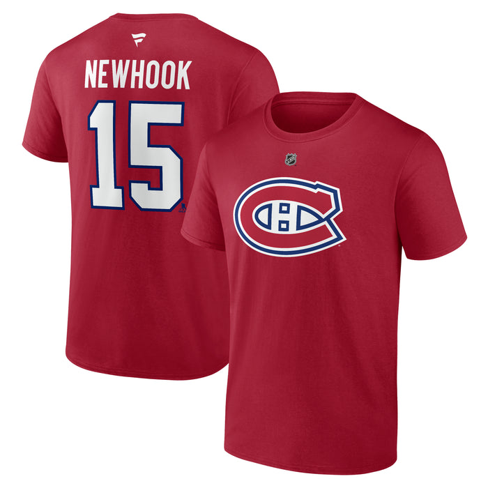 Alex Newhook Montreal Canadiens NHL Fanatics Branded Men's Red Authentic T Shirt