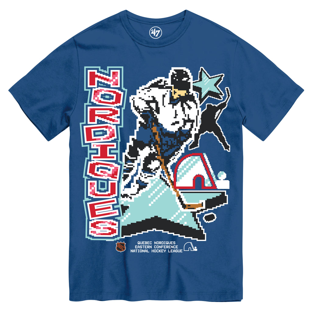 Quebec Nordiques NHL 47 Brand Men's Royal Slapshot T-Shirt