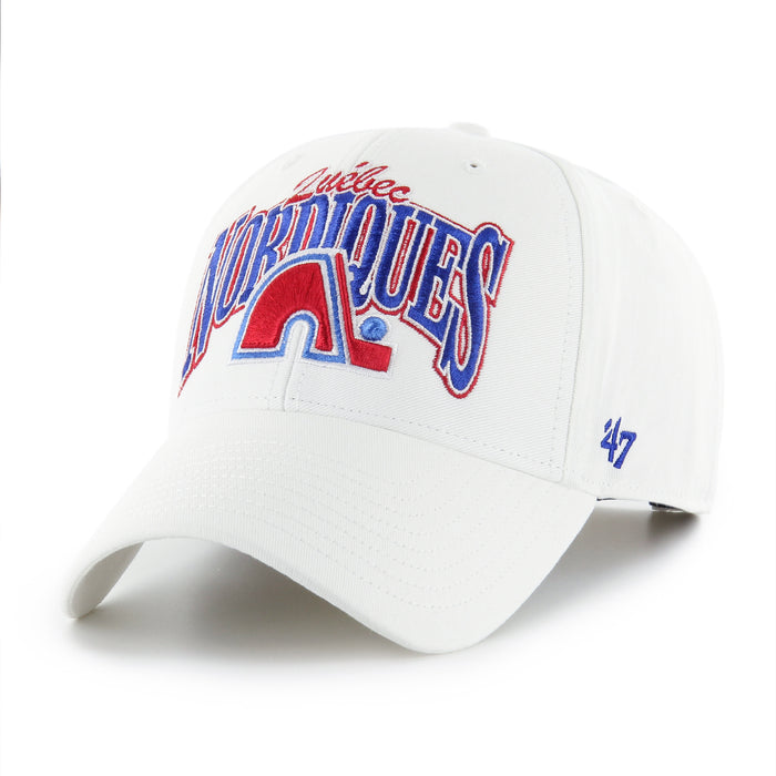 Quebec Nordiques NHL 47 Brand Men's White Keystone MVP Adjustable Hat