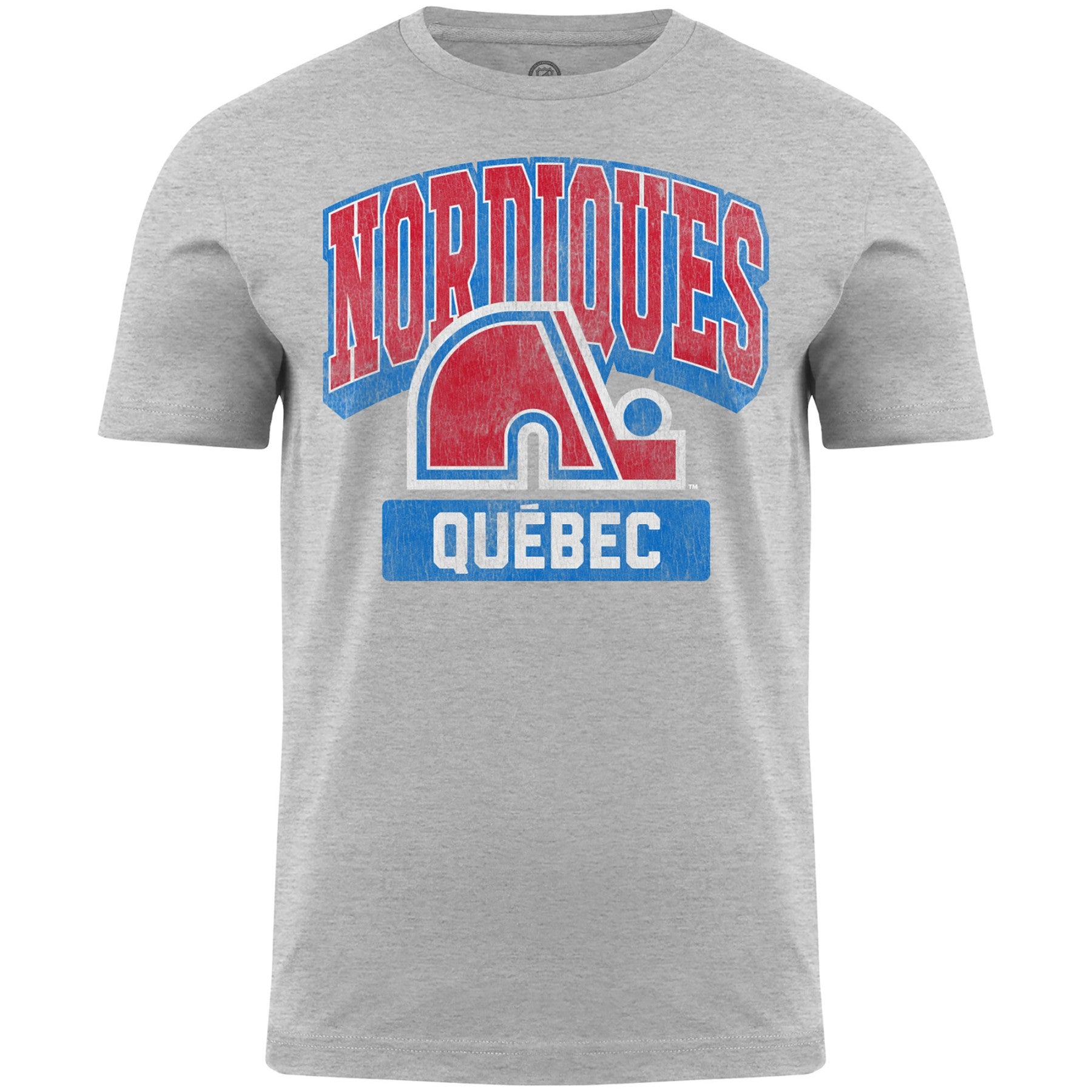 Quebec Nordiques NHL Bulletin Men's Athletic Grey Hudson T-Shirt