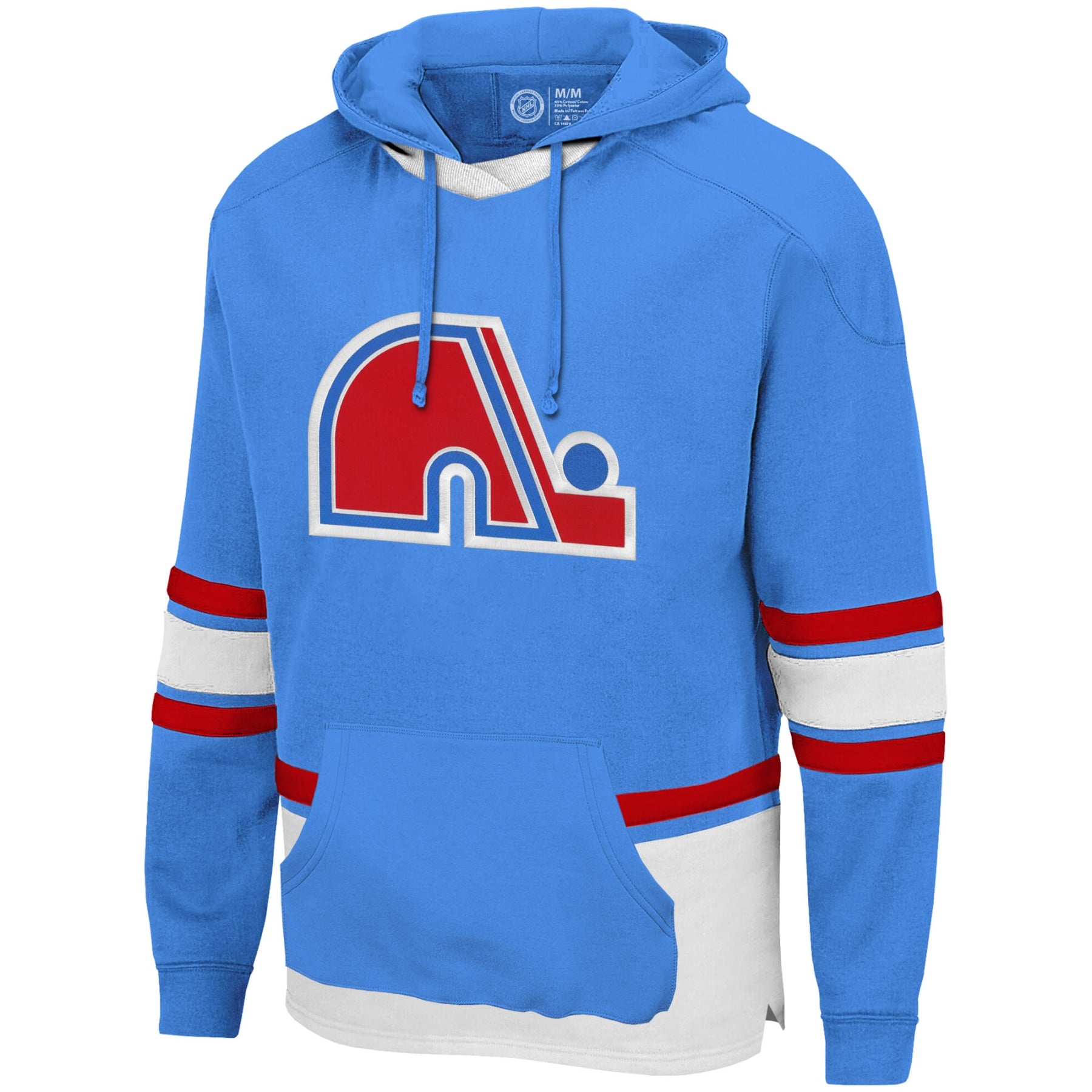 Nordiques de Québec NHL Bulletin Chandail à capuchon bleu clair Vintage Breakout pour hommes