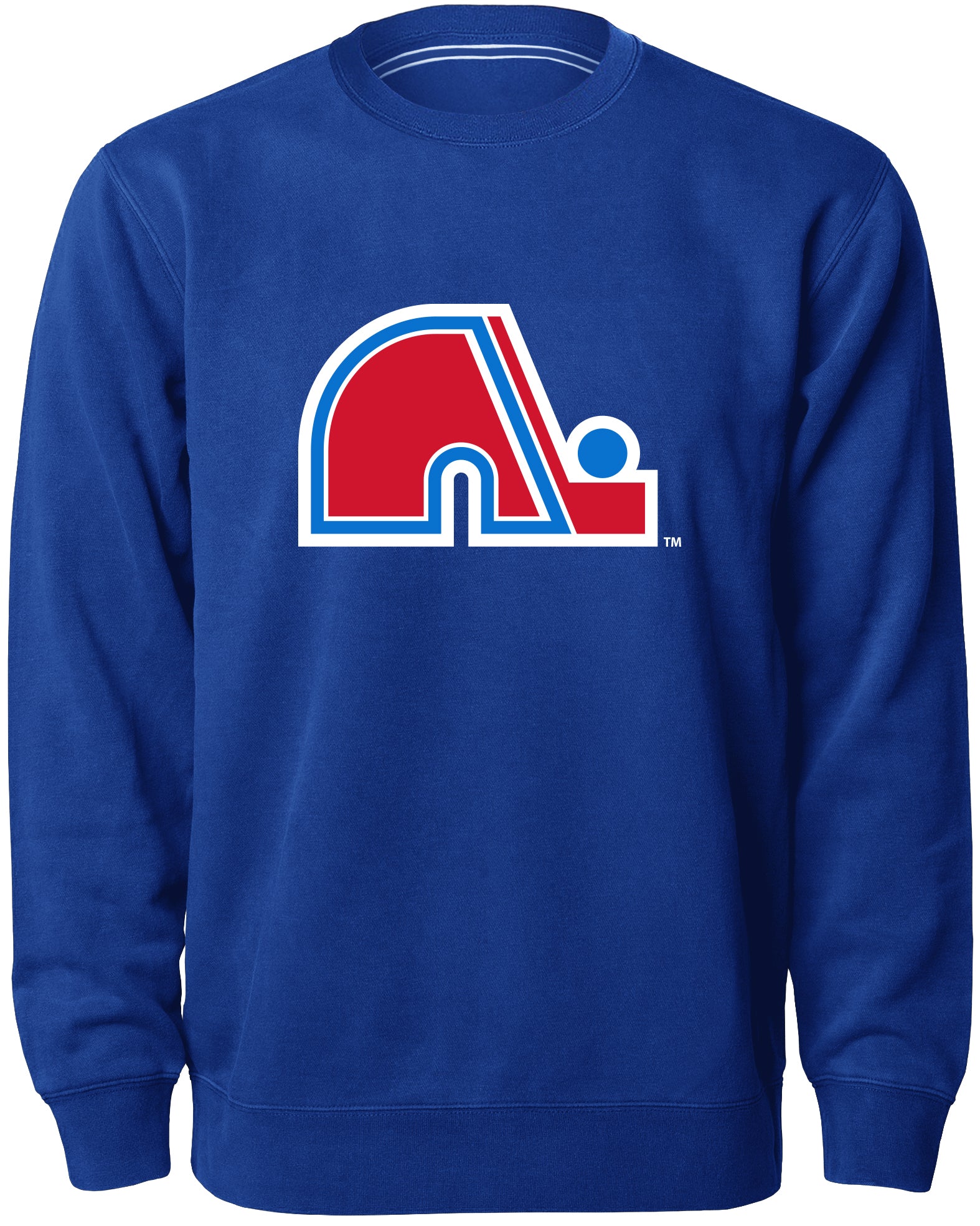 Quebec Nordiques NHL Bulletin Men's Royal Twill Logo Express Crew Sweater