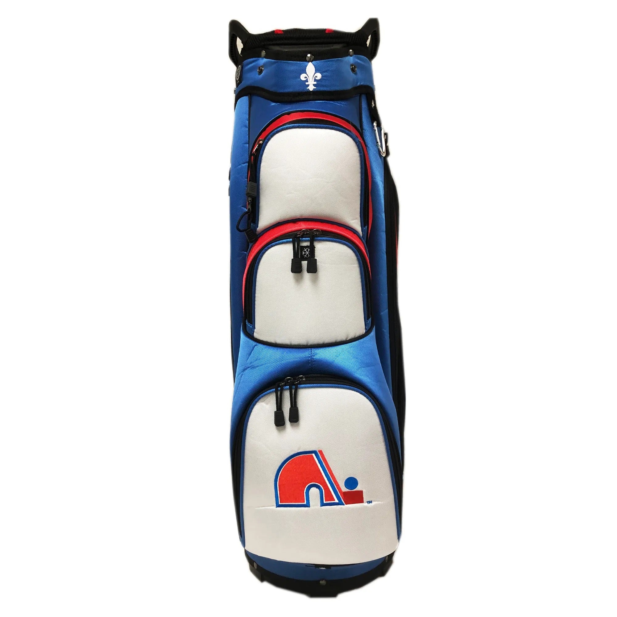 Sac de chariot de golf crème/bleu clair des Nordiques de Québec LNH