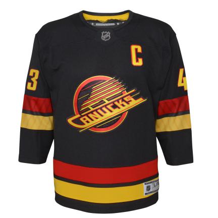 Maillot noir de troisième choix pour jeunes des Canucks de Vancouver de la LNH Outerstuff, Quinn Hughes