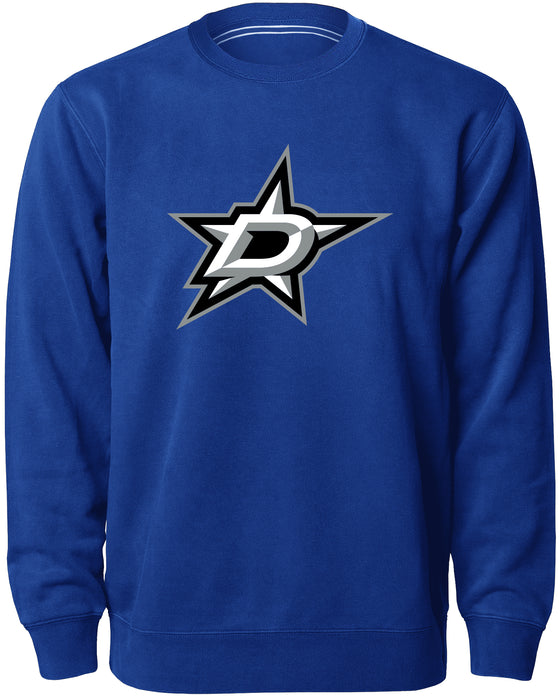 Dallas Stars NHL Bulletin Men's Royal Twill Logo Express Crew Sweater