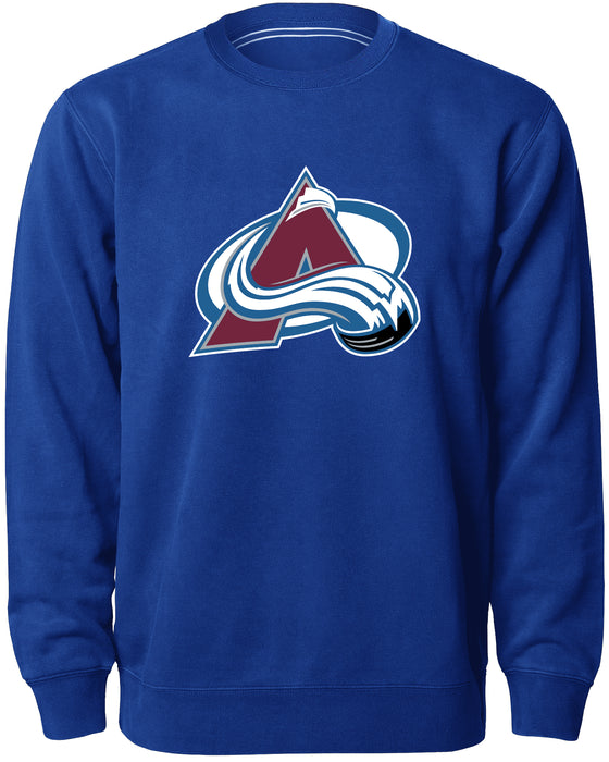 Colorado Avalanche NHL Bulletin Men's Royal Twill Logo Express Crew Sweater