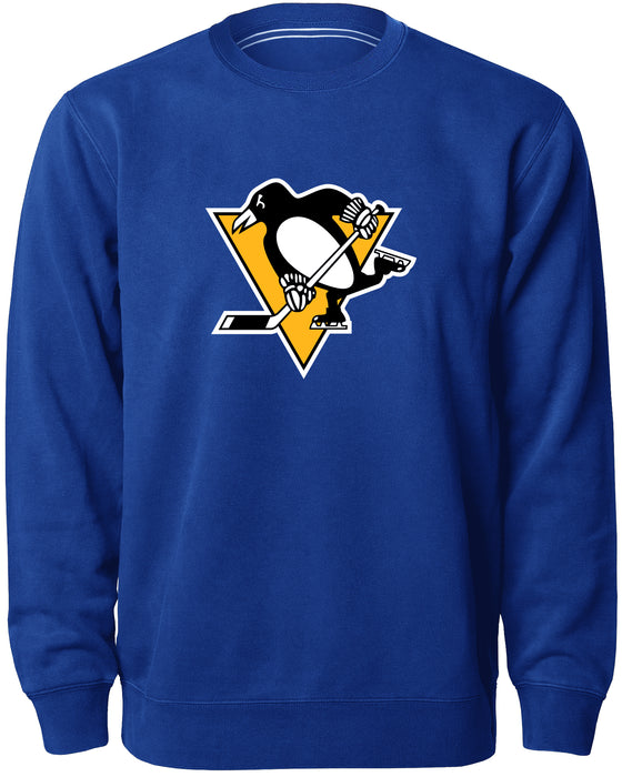 Pittsburgh Penguins NHL Bulletin Men's Royal Twill Logo Express Crew Sweater