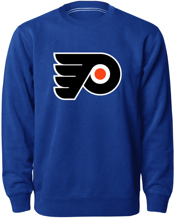 Philadelphia Flyers NHL Bulletin Men's Royal Twill Logo Express Crew Sweater