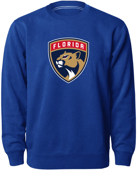 Florida Panthers NHL Bulletin Men's Royal Twill Logo Express Crew Sweater