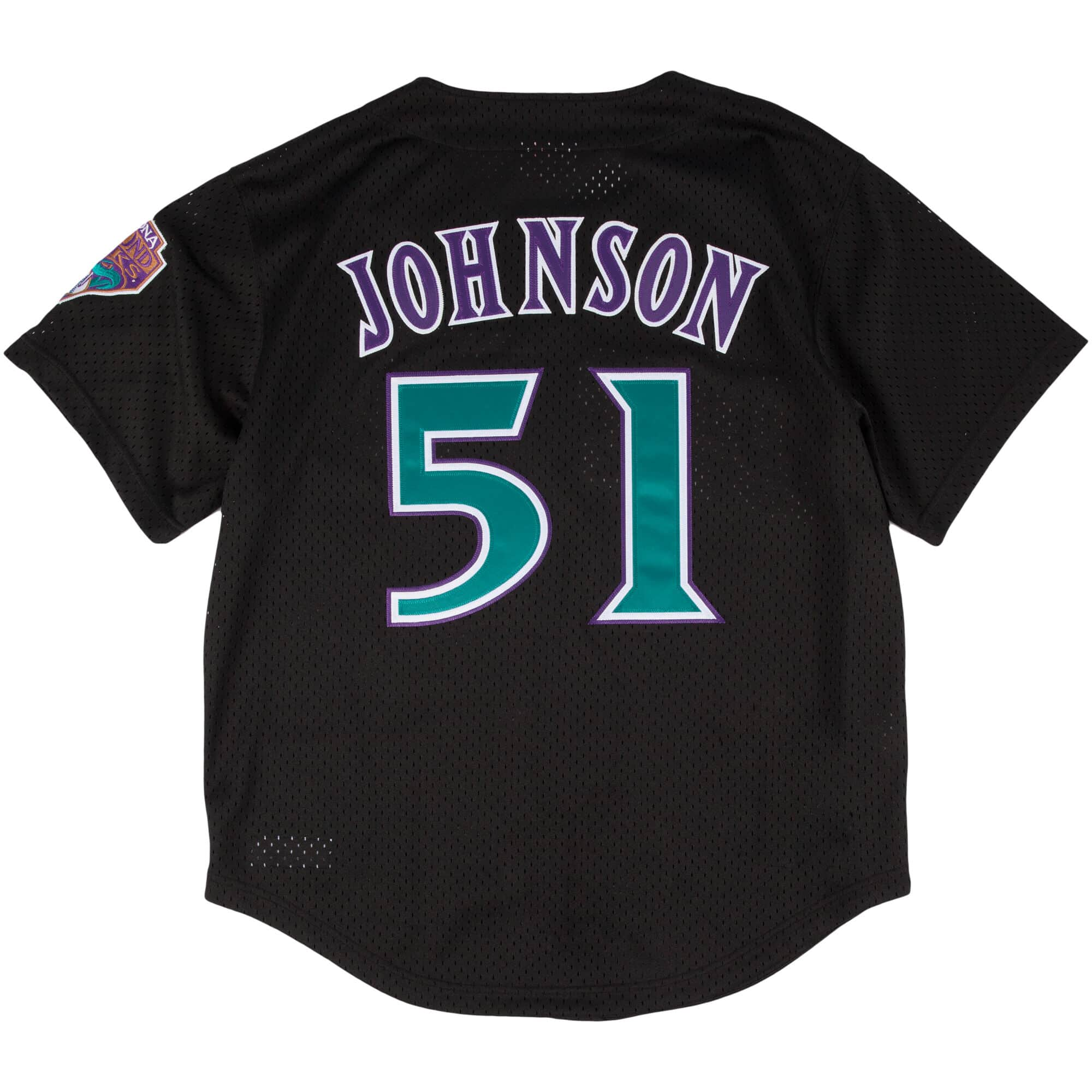 Randy Johnson Arizona Diamondbacks MLB Mitchell & Ness Maillot BP authentique 1999 noir pour homme