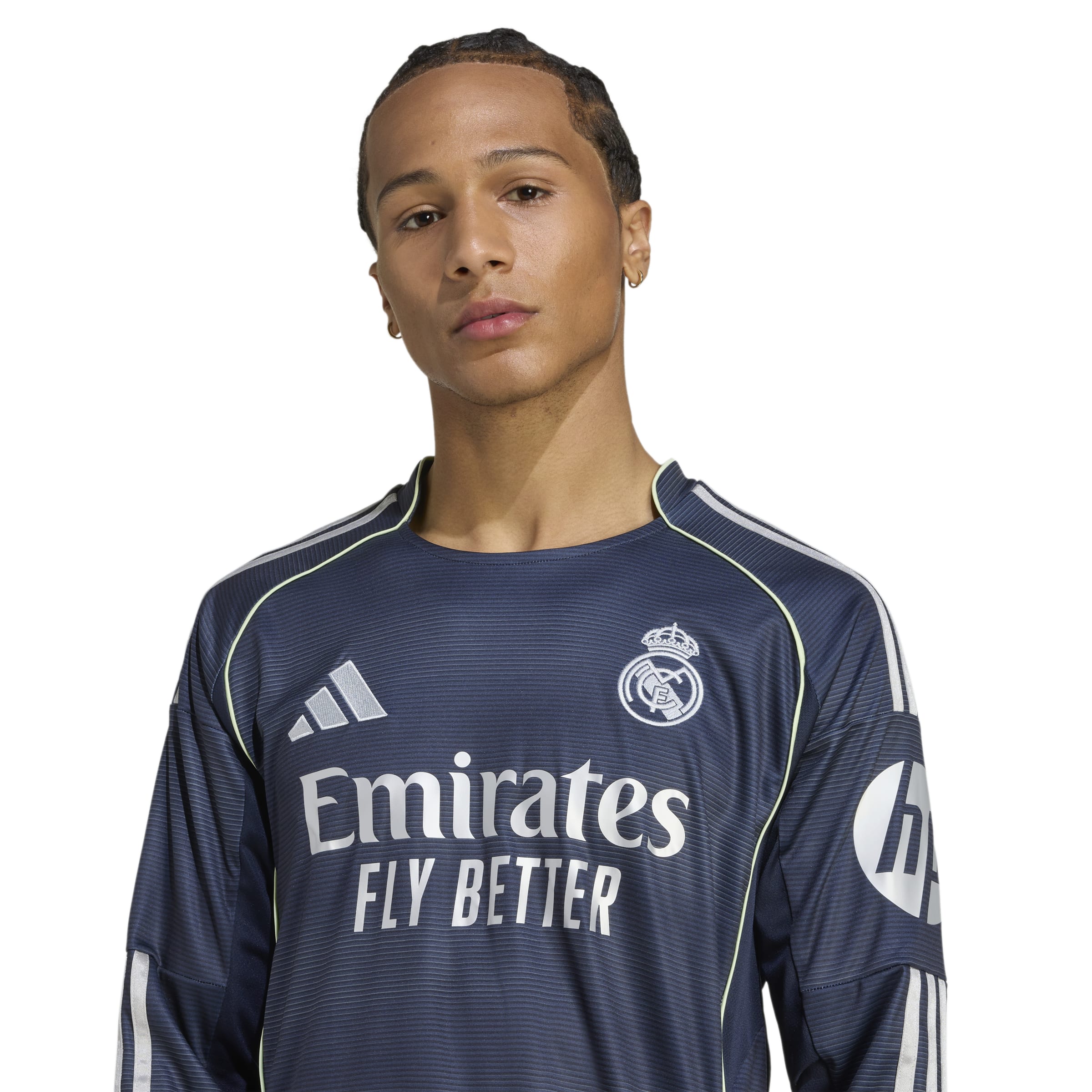 Maillot à manches longues Réplique Real Madrid La Liga Adidas pour homme - Bleu marine 2025/26