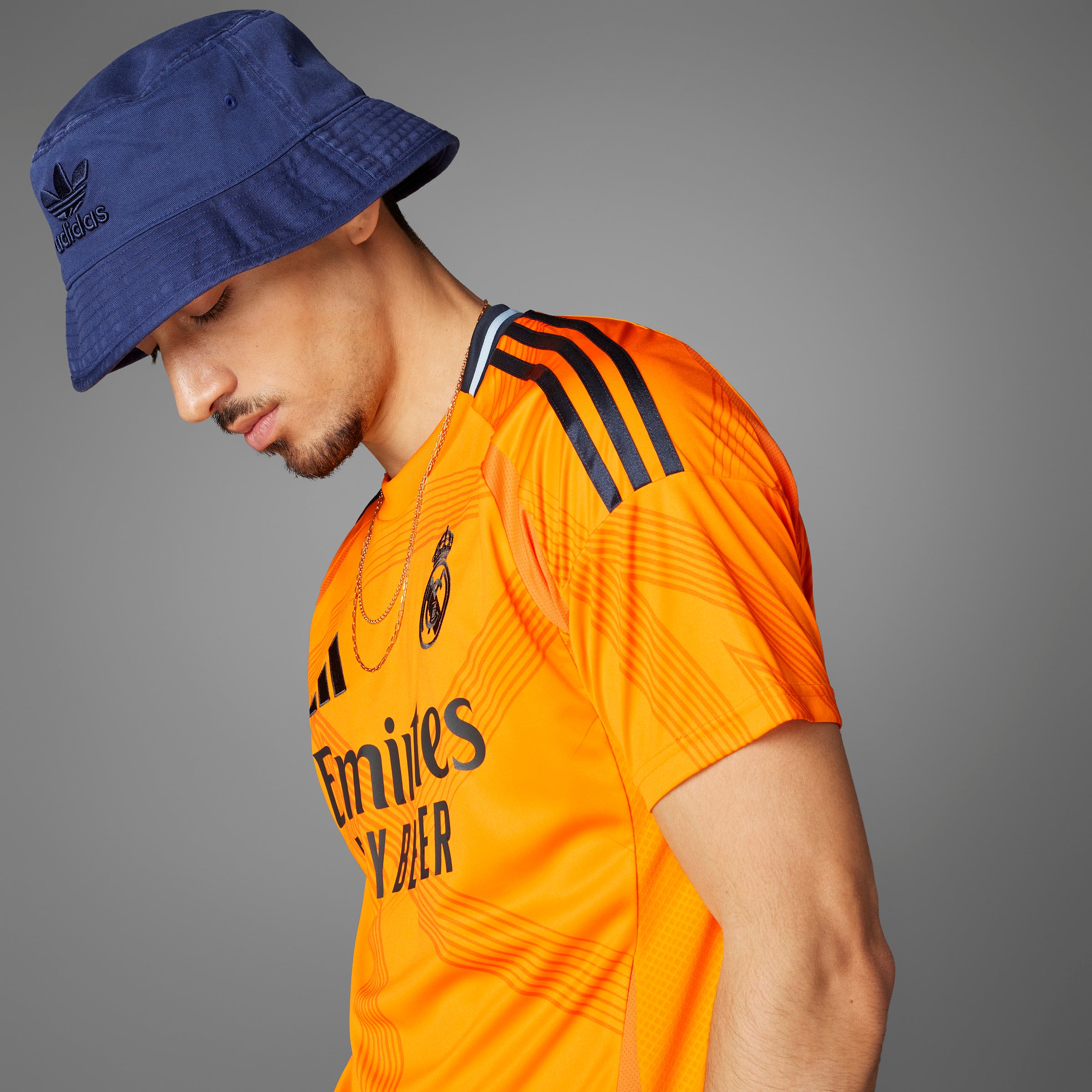 Real Madrid La Liga Adidas Men's Orange 2024/25 Replica Away Jersey