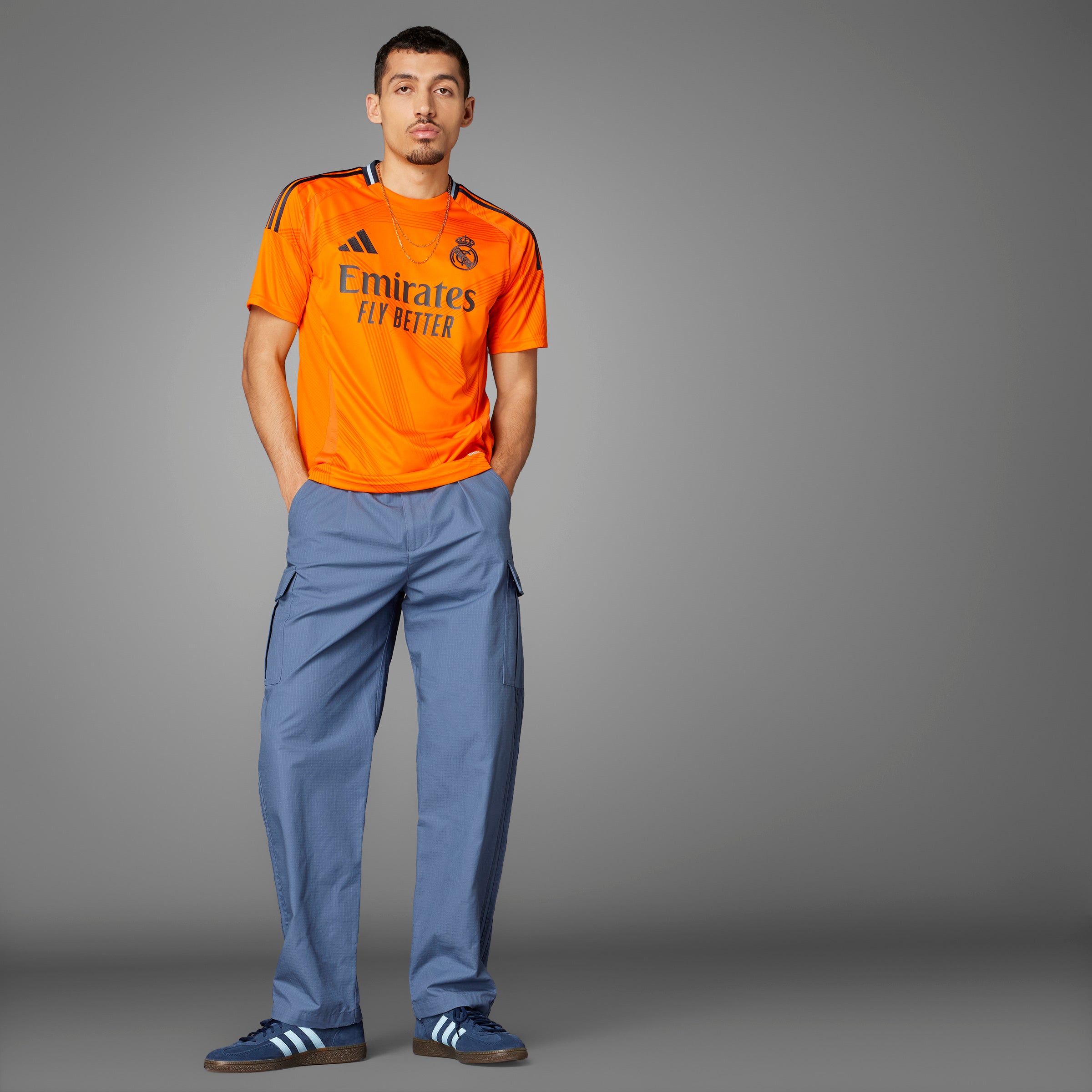 Real Madrid La Liga Adidas Men's Orange 2024/25 Replica Away Jersey