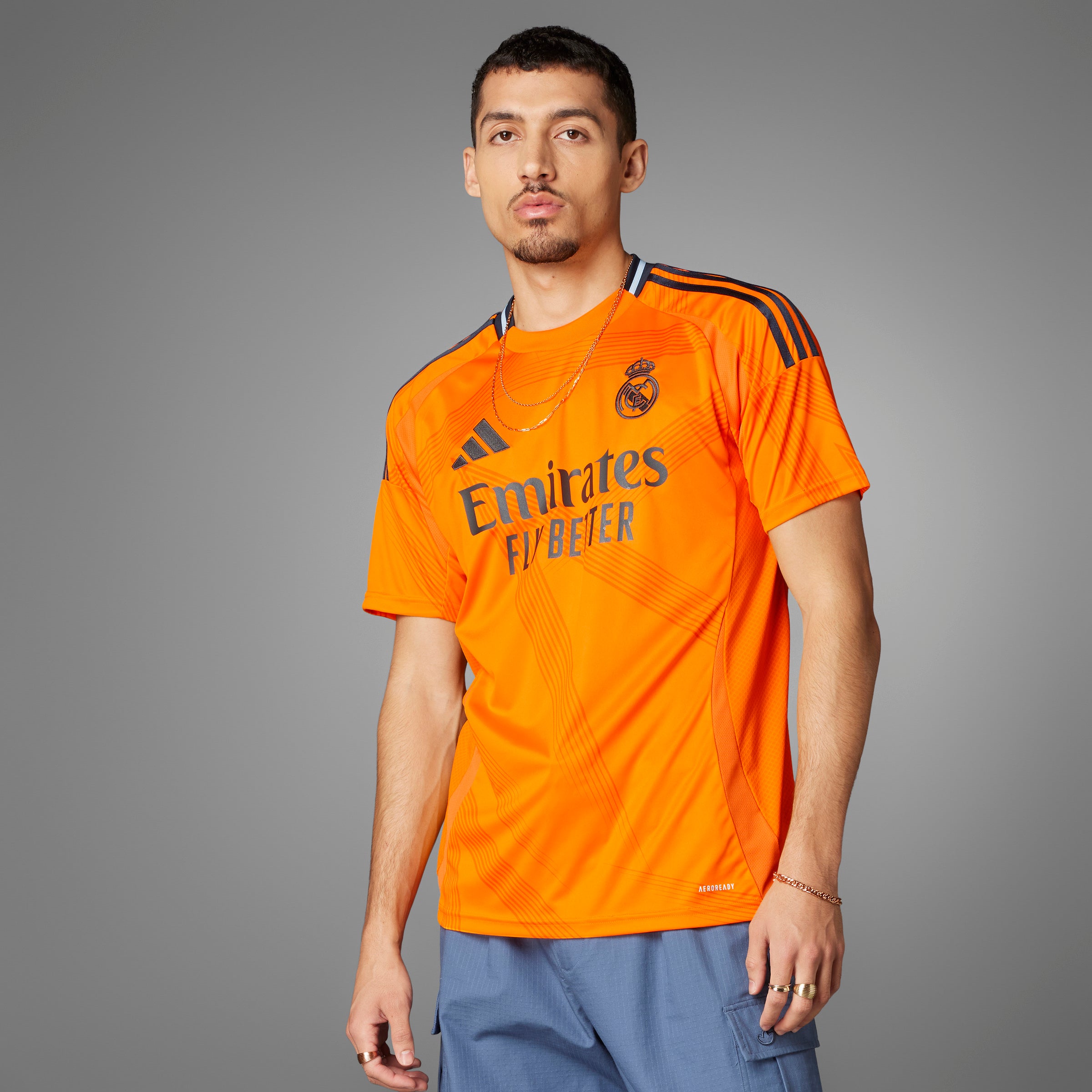 Real Madrid La Liga Adidas Men's Orange 2024/25 Replica Away Jersey