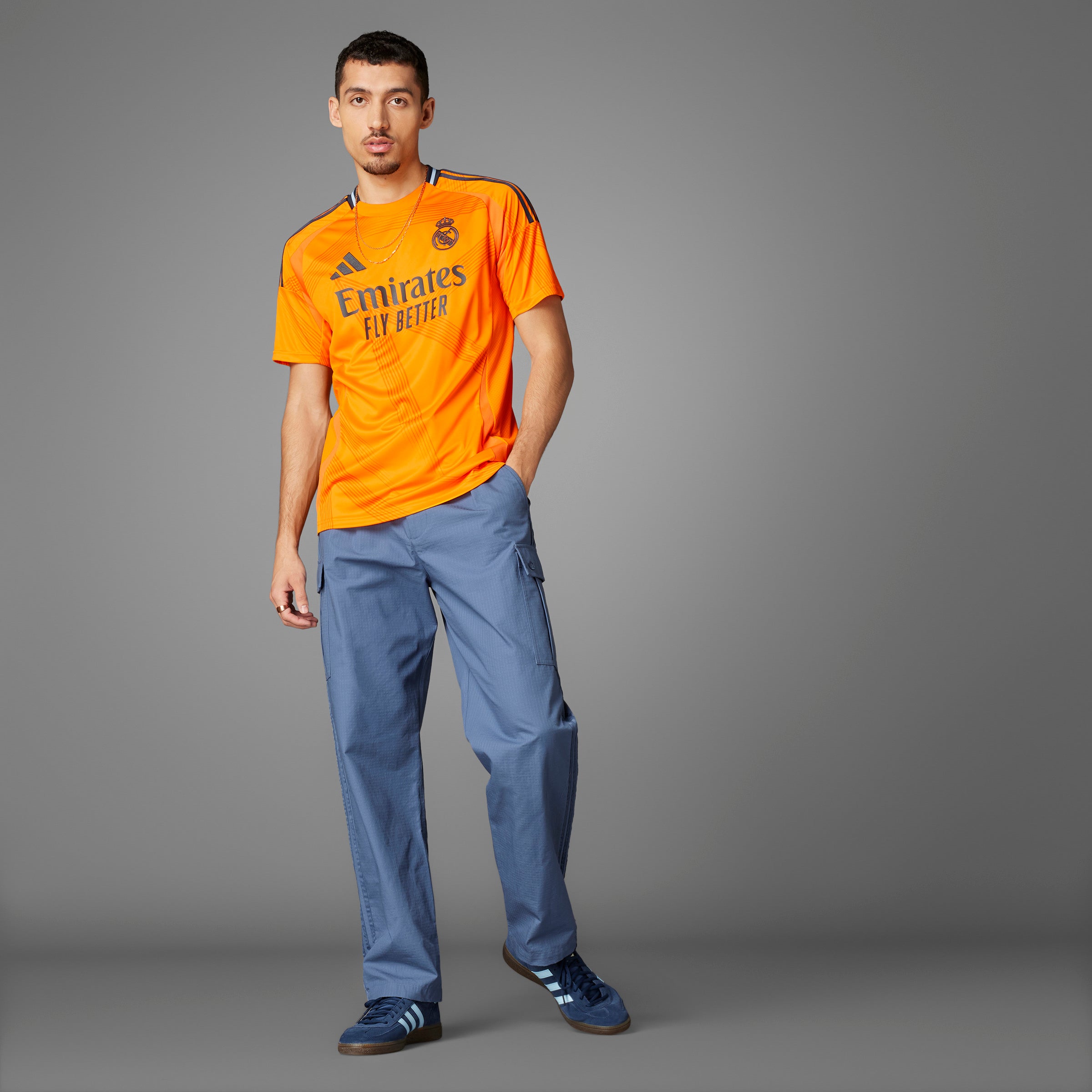 Real Madrid La Liga Adidas Men's Orange 2024/25 Replica Away Jersey