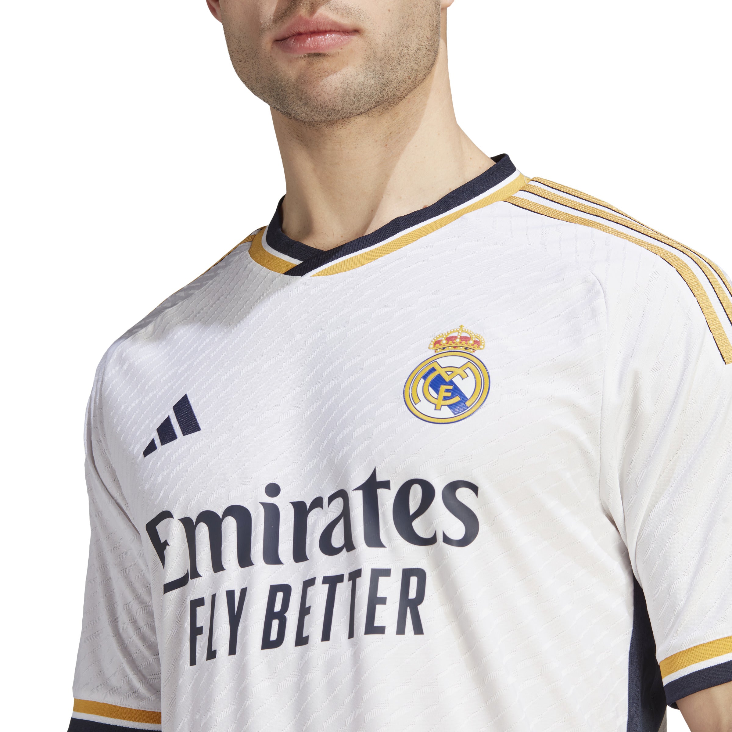 Real Madrid La Liga Adidas Maillot Authentique 2023/24 Blanc Homme