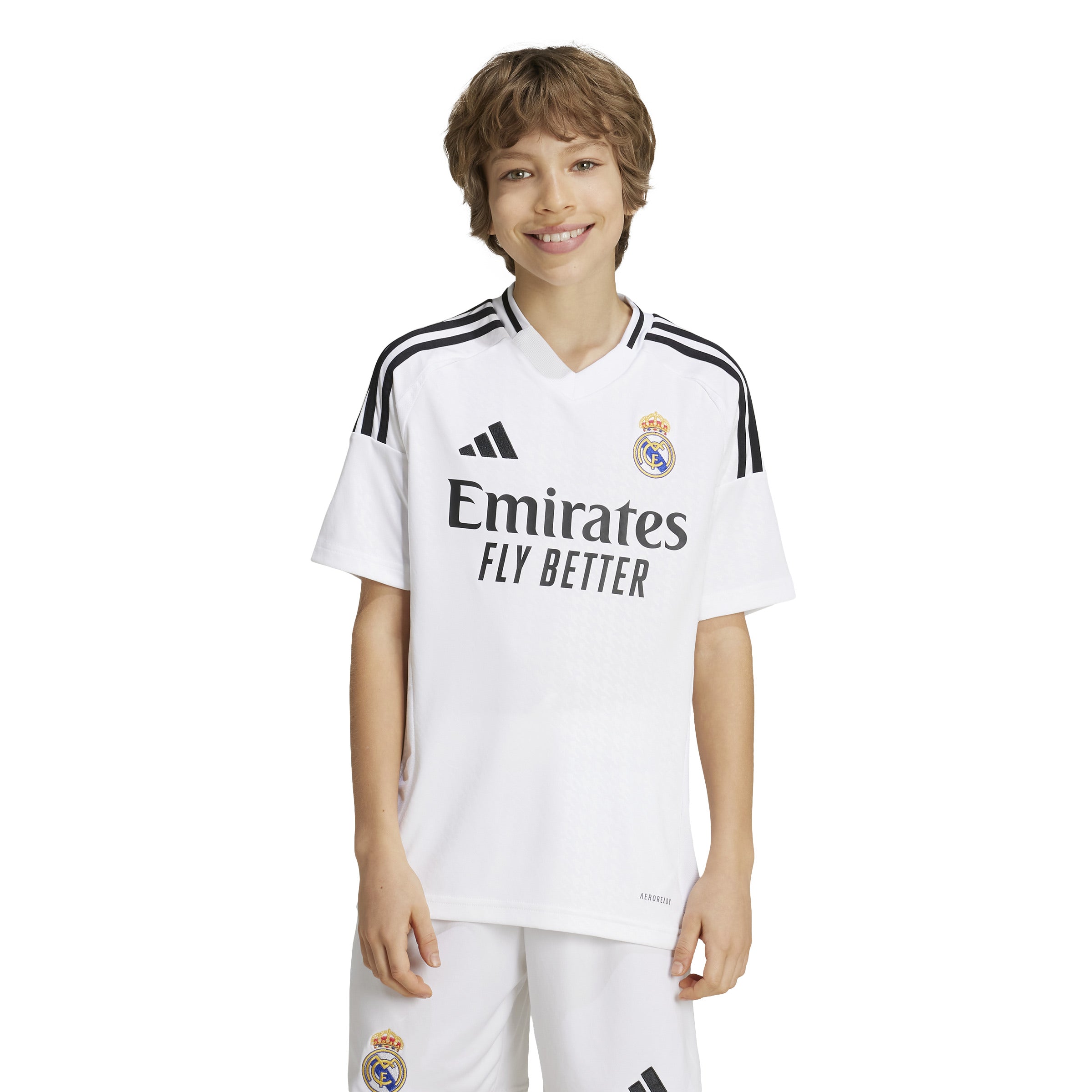 Maillot Real Madrid La Liga Adidas Jeunesse Blanc 2024/25 Réplique Domicile