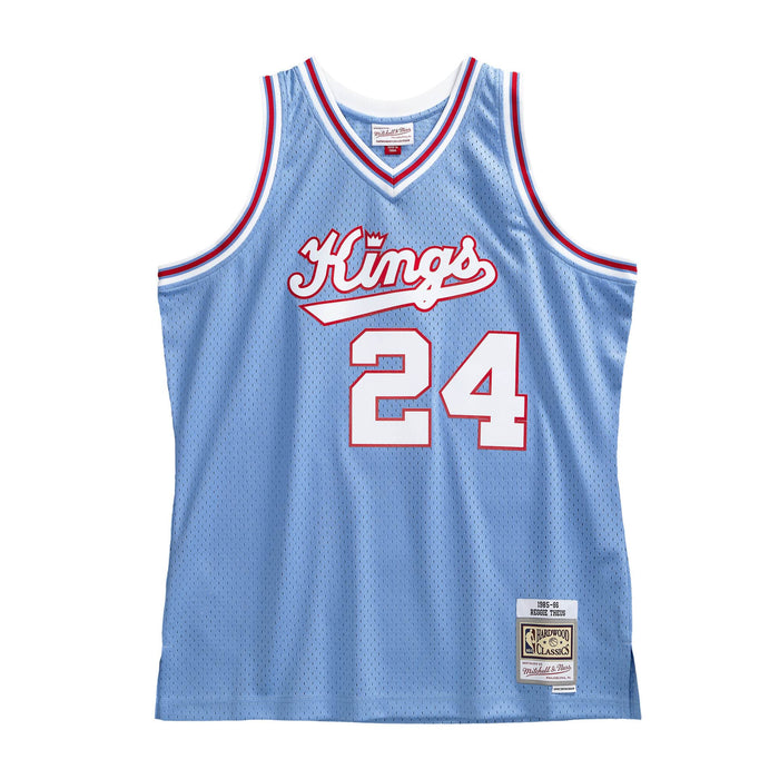 Reggie Theus Sacramento Kings NBA Mitchell & Ness Men's Light Blue 1985-86 Hardwood Classics Swingman Jersey