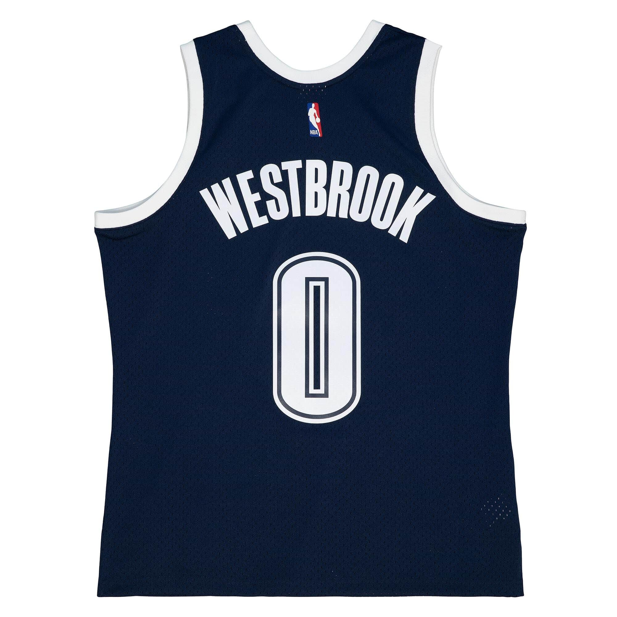 Russell Westbrook Oklahoma City Thunder NBA Mitchell & Ness Men's Navy 2015-16 Hardwood Classics Swingman Jersey