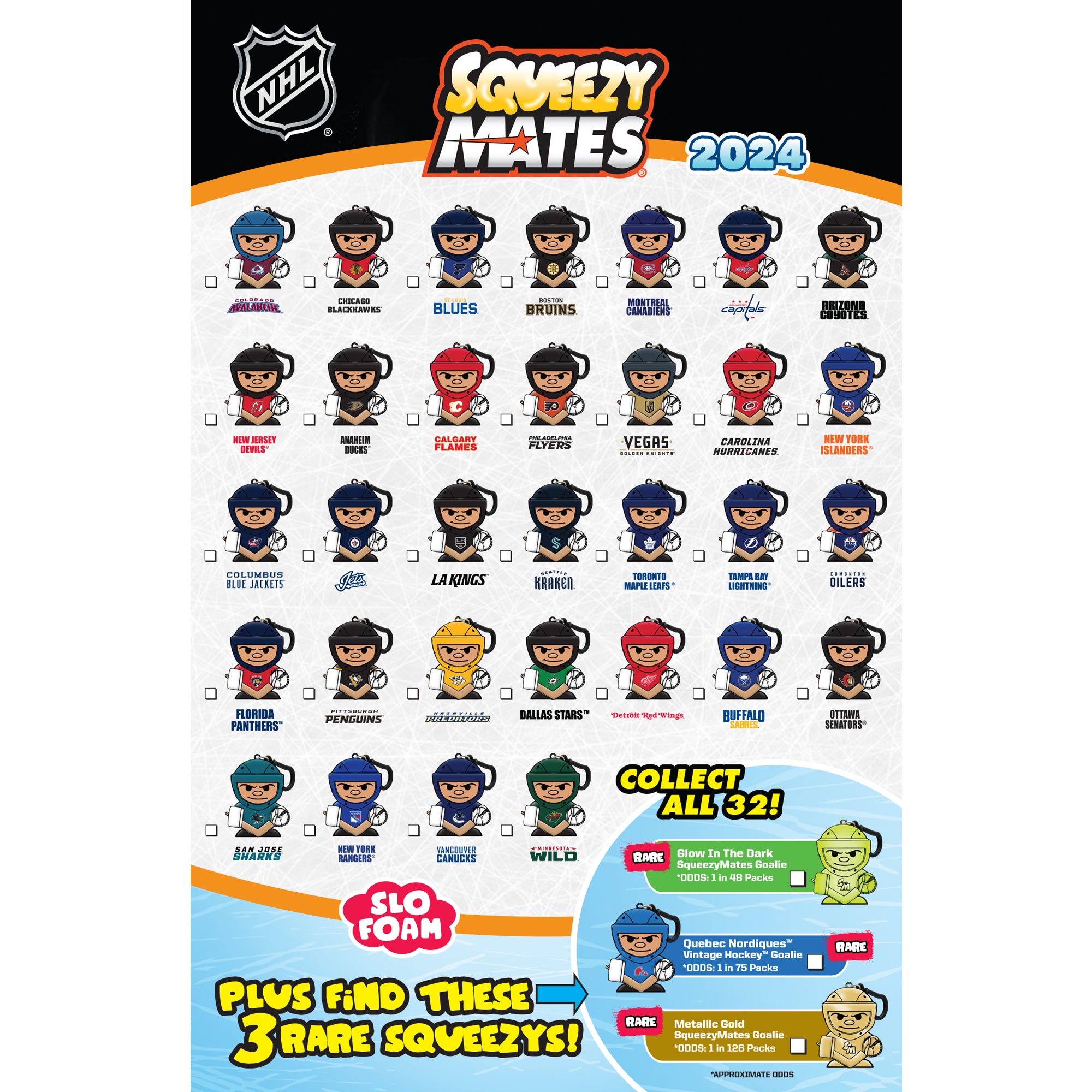 Pack aveugle SqueezyMates NHL Party Animal 2024