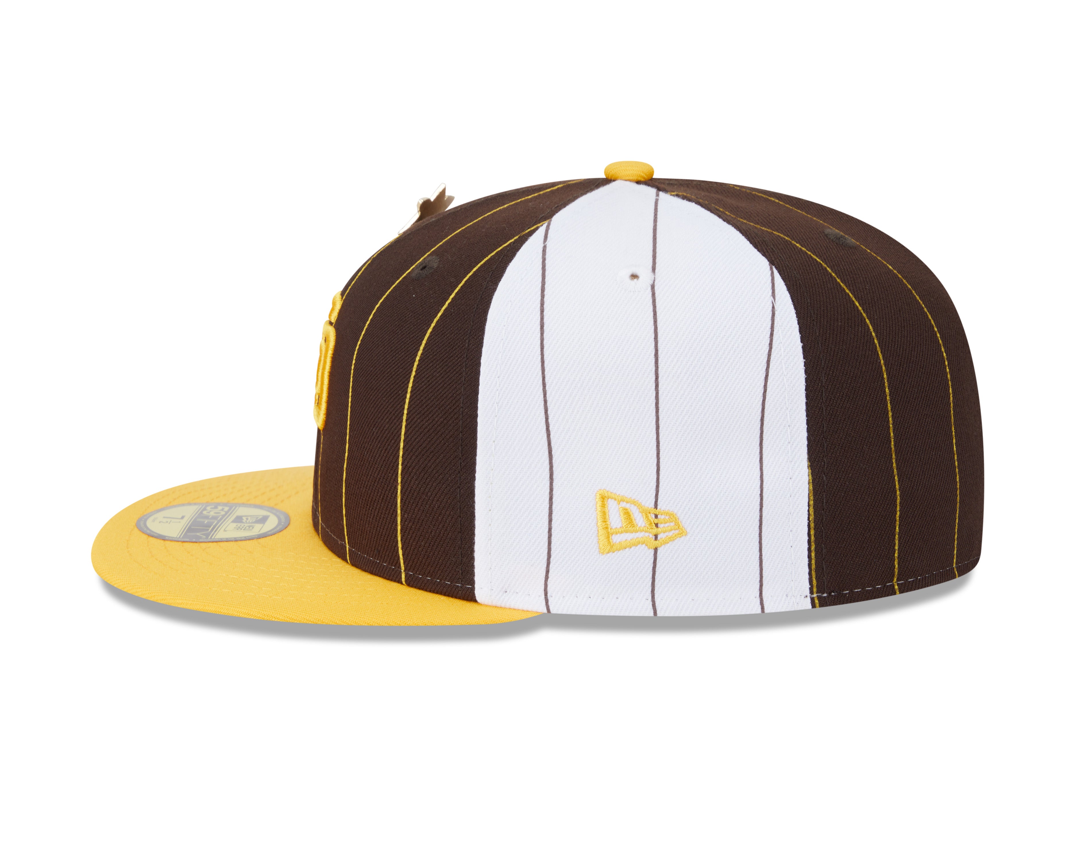 San Diego Padres MLB New Era Men's Brown 59Fifty Two Tone Pinstripe Fitted Hat