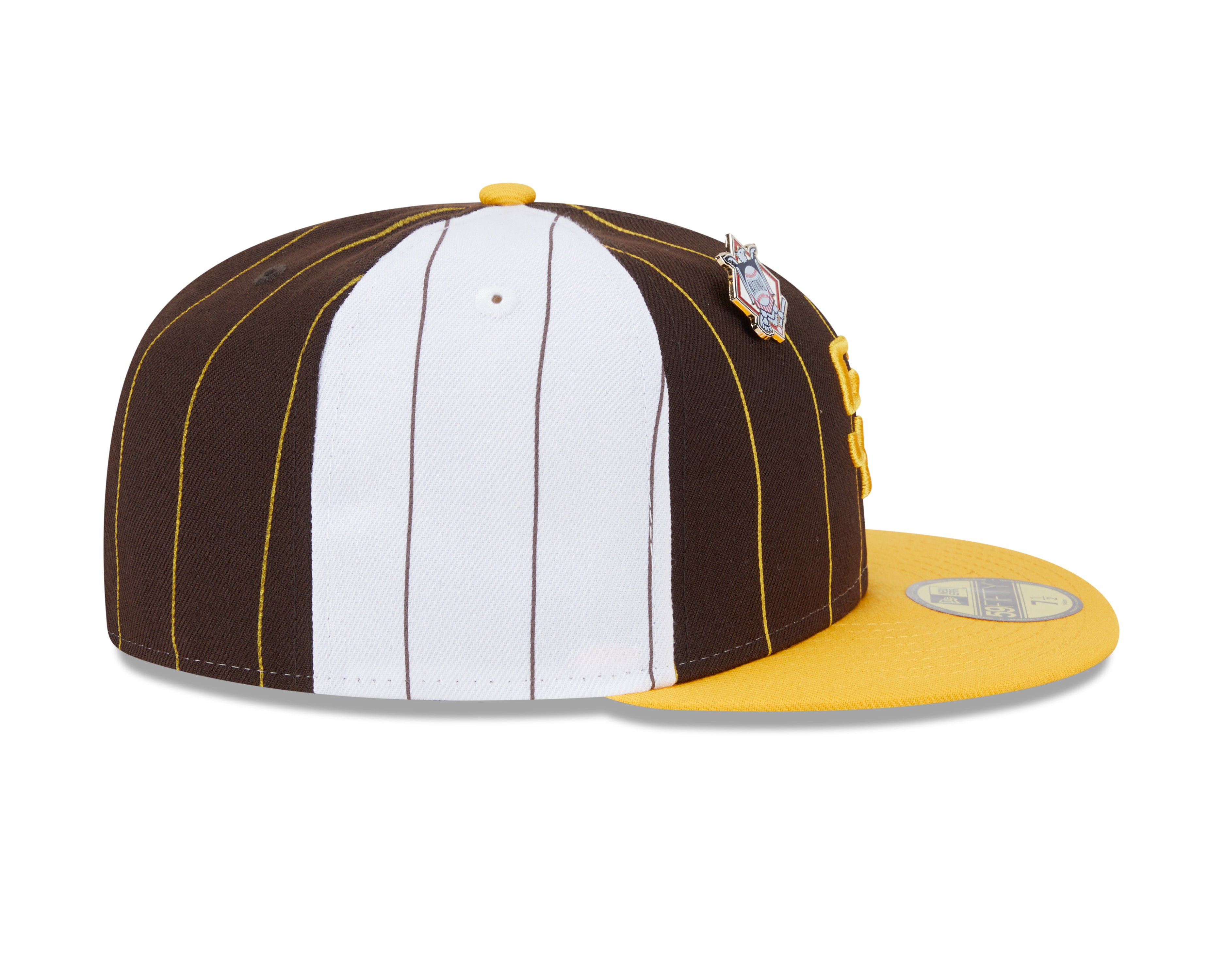 San Diego Padres MLB New Era Men's Brown 59Fifty Two Tone Pinstripe Fitted Hat
