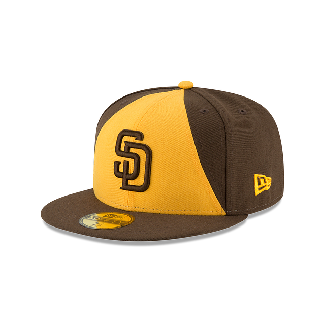 San Diego Padres MLB New Era Men's Brown/Yellow 59Fifty Authentic Collection Alternate 2017 Fitted Hat