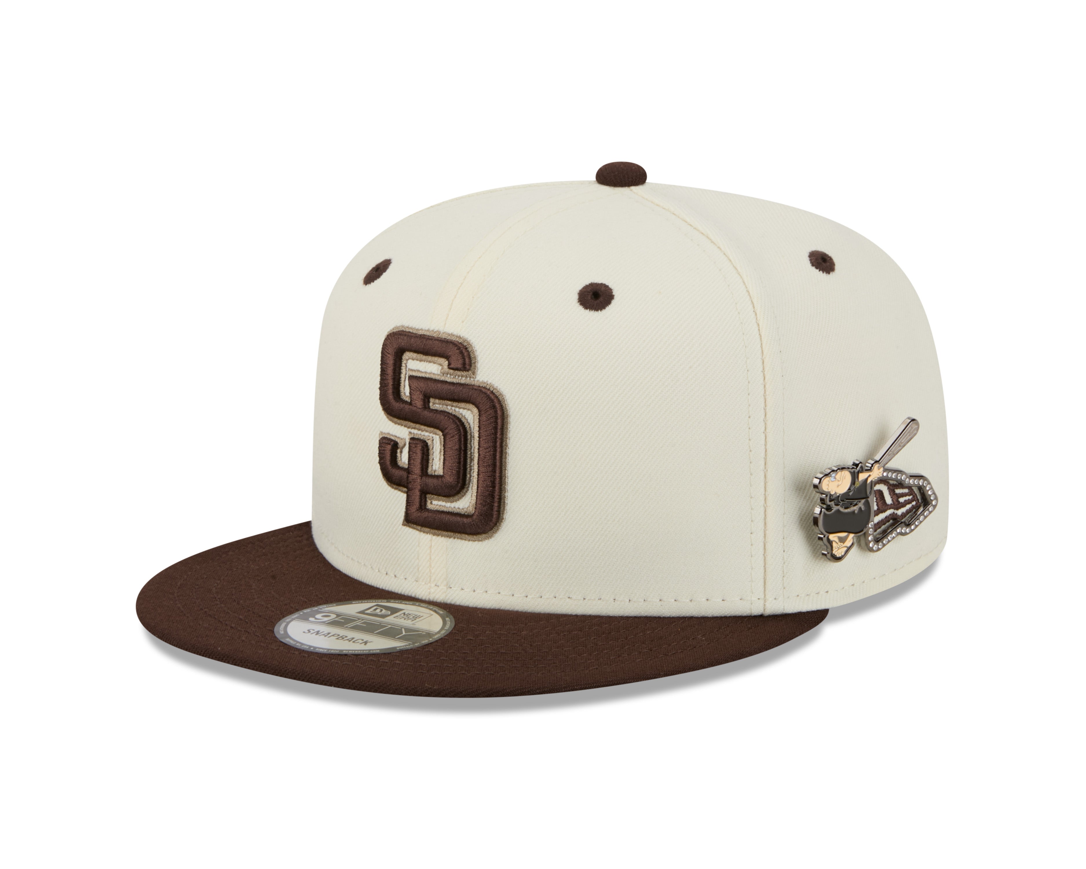 San Diego Padres MLB New Era Men's Cream/Brown 9Fifty Mascot Pin Snapback