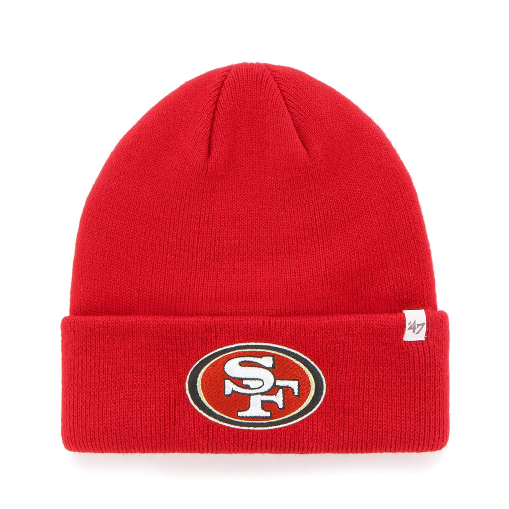 Bonnet en tricot à revers surélevé rouge pour homme de la marque NFL 47 des 49ers de San Francisco