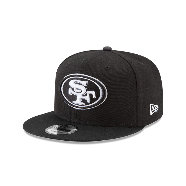 San Francisco 49ers NFL New Era Snapback de base noir blanc 9Fifty pour hommes