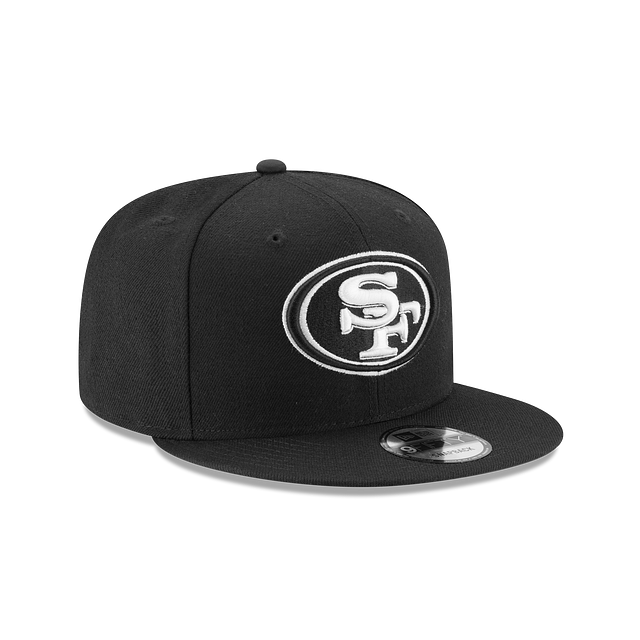 San Francisco 49ers NFL New Era Snapback de base noir blanc 9Fifty pour hommes