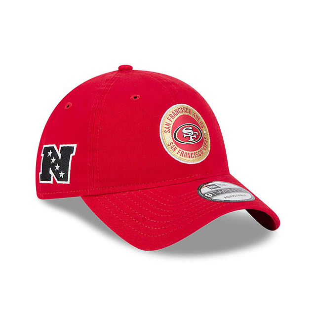 San Francisco 49ers NFL New Era Men's Red 9Twenty 2024 Sideline Adjustable Hat