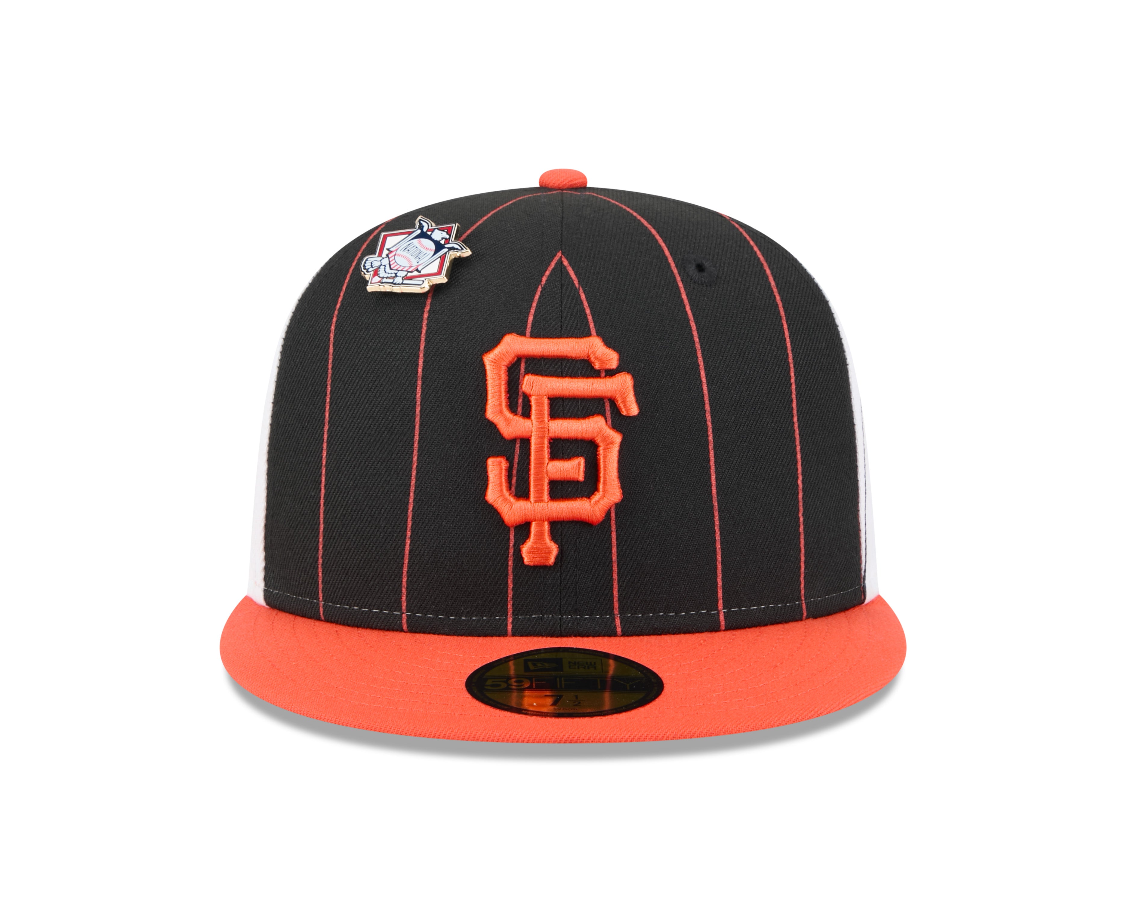 San Francisco Giants MLB New Era Men's Black 59Fifty Two Tone Pinstripe Fitted Hat