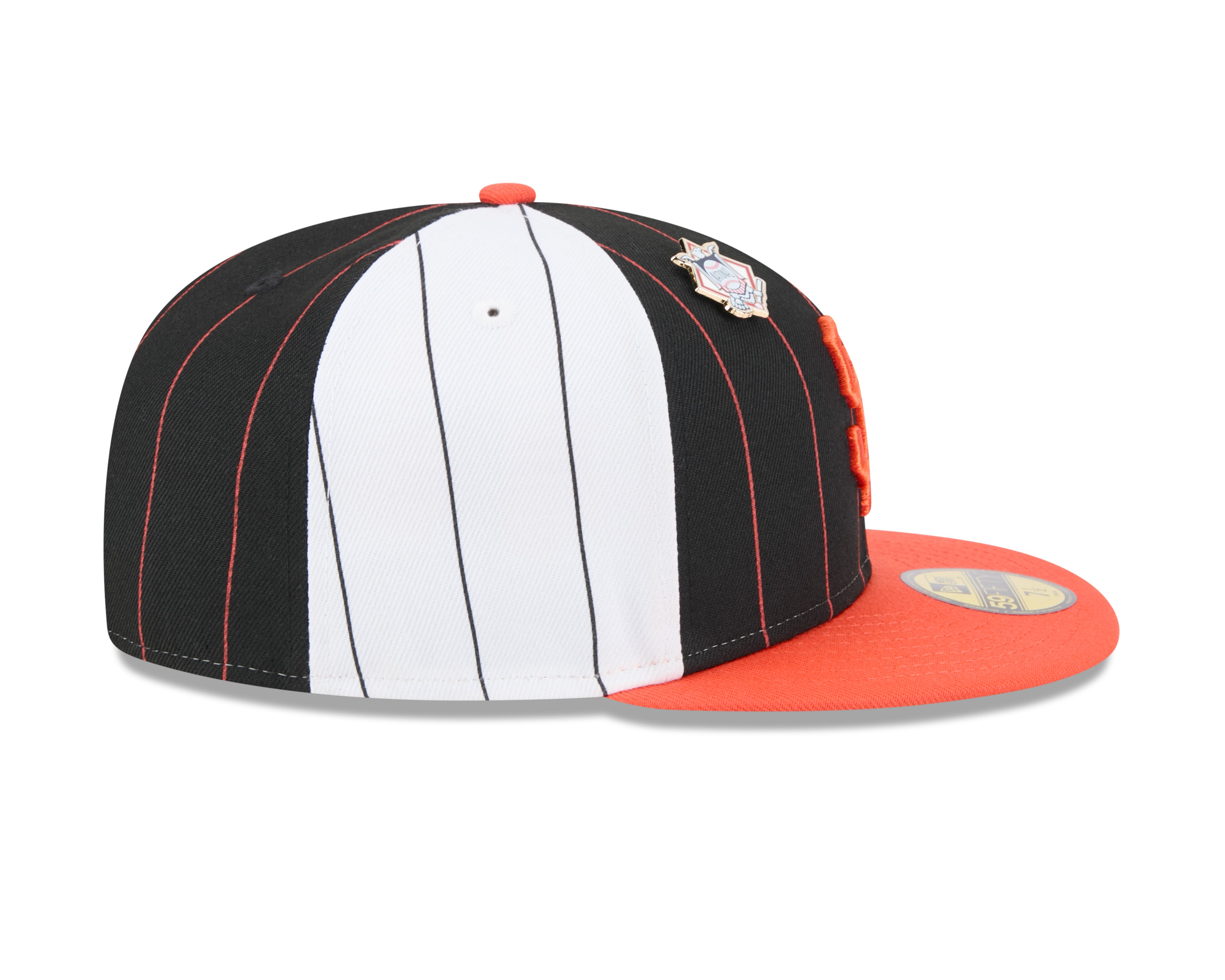 San Francisco Giants MLB New Era Men's Black 59Fifty Two Tone Pinstripe Fitted Hat