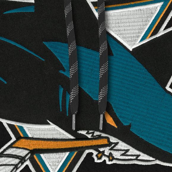 Sweat à capuche noir avec logo en sergé Express NHL Bulletin des Sharks de San Jose pour hommes