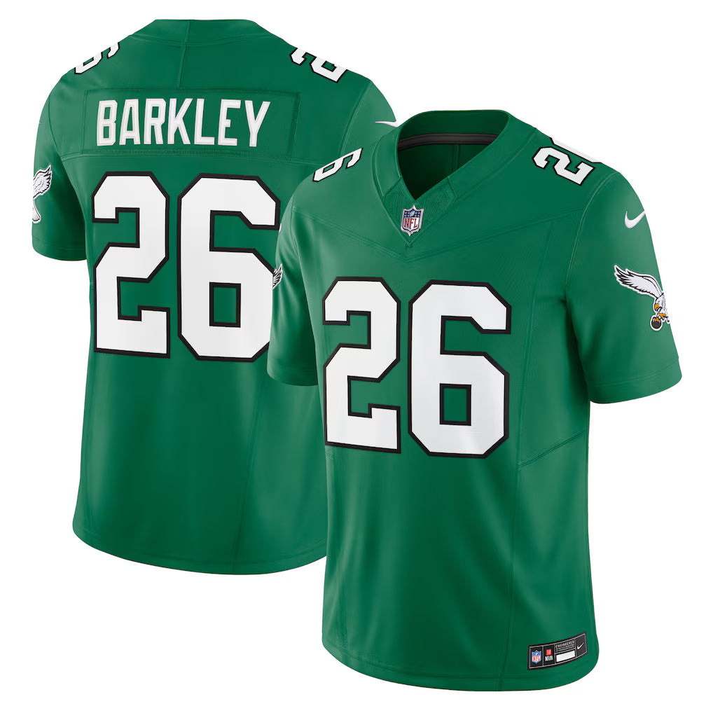 Saquon Barkley Philadelphia Eagles NFL Nike Men's Kelly Green Vapor F.U.S.E. Alternate Limited Jersey