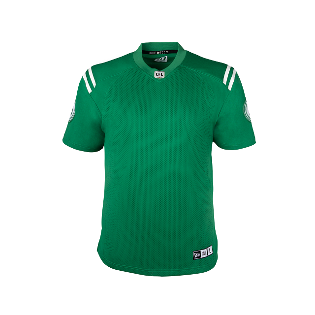 Maillot réplique pour homme CFL New Era Kelly Green des Roughriders de la Saskatchewan