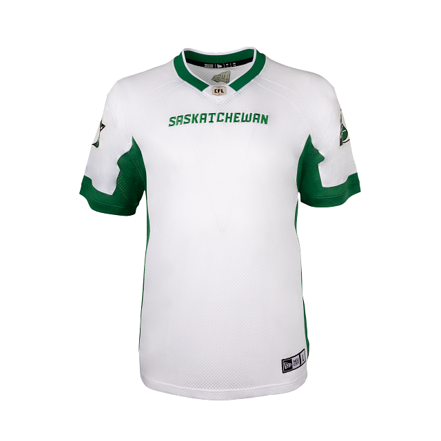 Maillot réplique extérieur blanc pour homme des Roughriders de la Saskatchewan CFL New Era