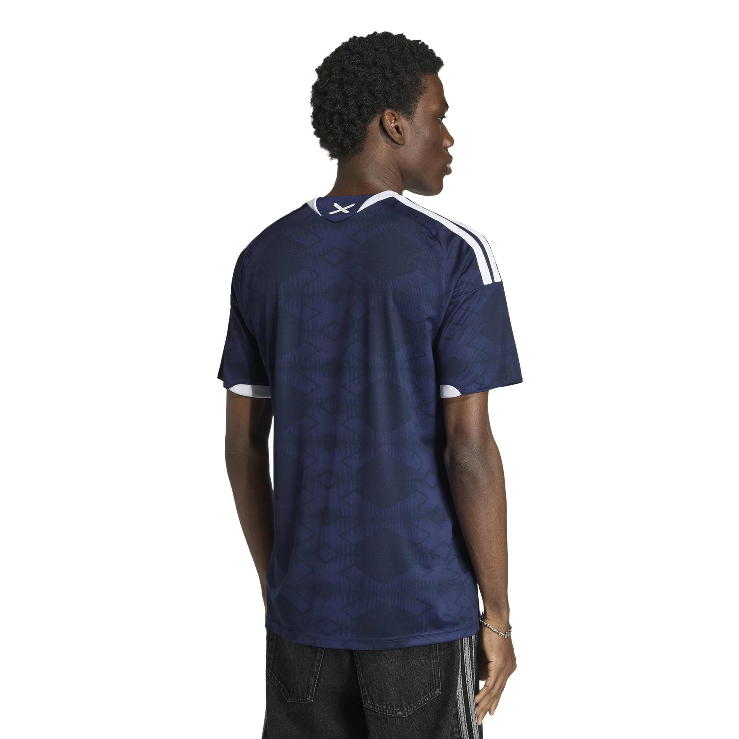 Maillot domicile réplique FIFA Adidas bleu marine de l'équipe nationale d'Écosse pour homme, saison 2025/26