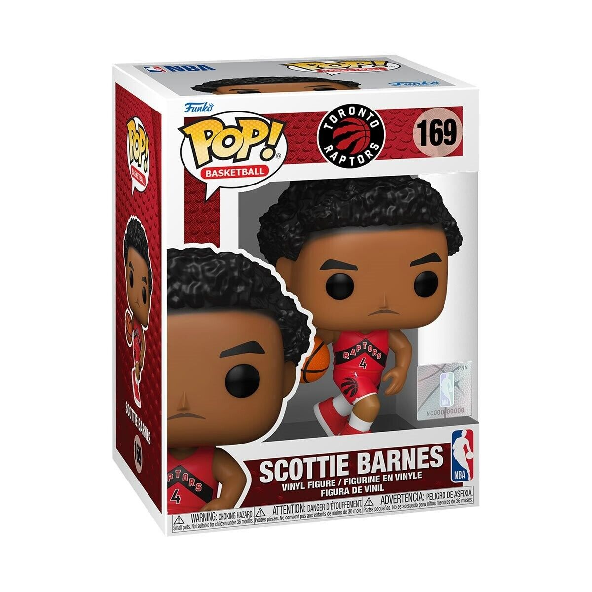 Scottie Barnes Toronto Raptors NBA Funko Rouge Uniforme POP Player Figurine en Vinyle