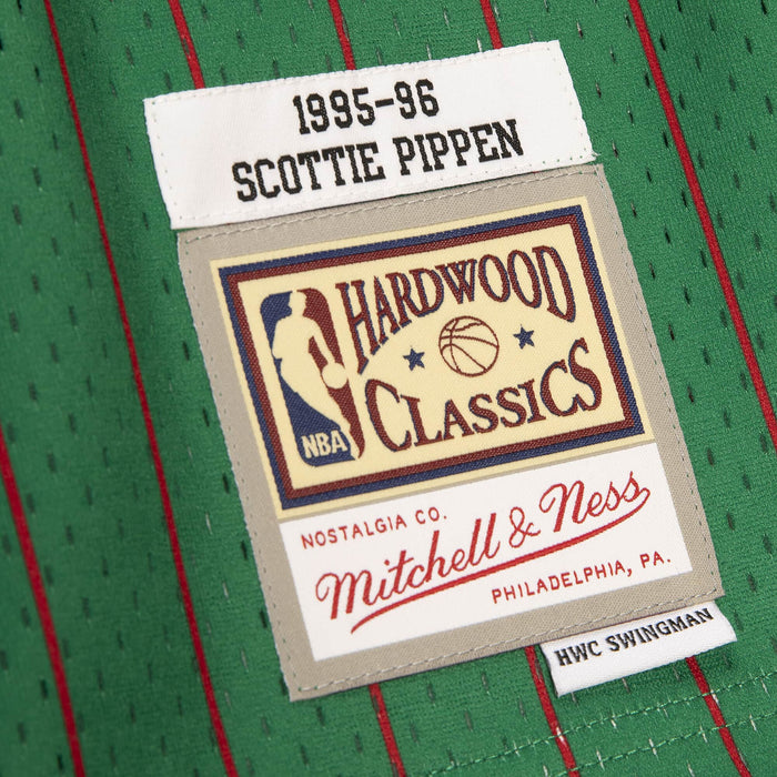 Scottie Pippen Chicago Bulls NBA Mitchell & Ness Men's Green 1995-96  Hardwood Classics Swingman Jersey