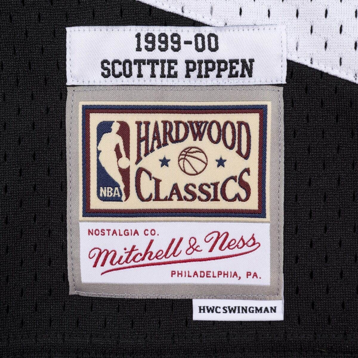 Scottie Pippen Portland Trail Blazers NBA Mitchell & Ness Homme Noir 1999-00 Hardwood Classics Swingman Maillot