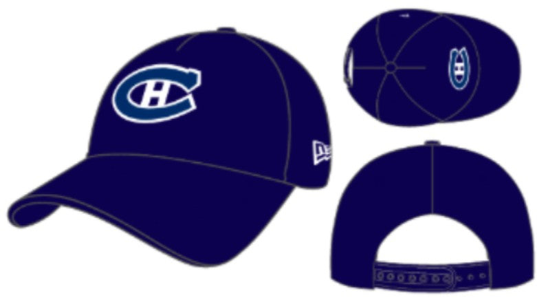 Montreal Canadiens NHL New Era Men's Navy 9Forty A-Frame Snapback