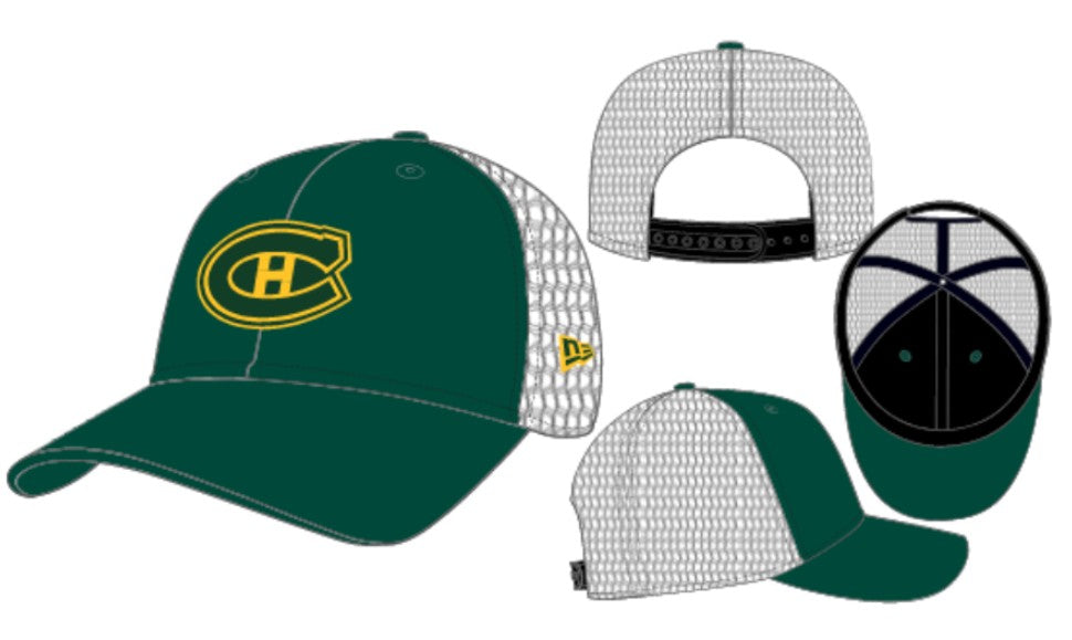 Montreal Canadiens NHL New Era Men's Chrome Green/Black 9Seventy Trucker Stretch Snapback
